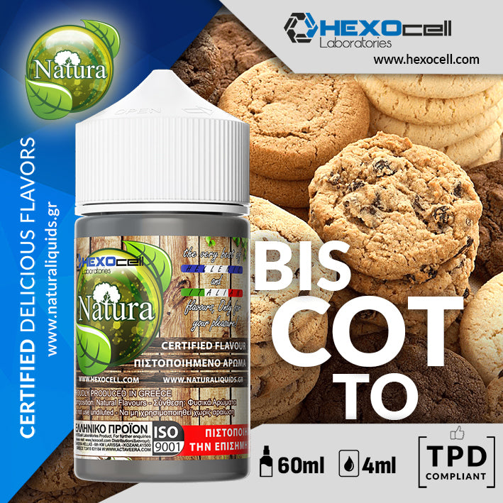 HYPERMIX ULTRA - NATURA - BISCOTTO (ΜΠΙΣΚΟΤΟ) - 4ML ΑΡΩΜΑ για 60ML Τελικό