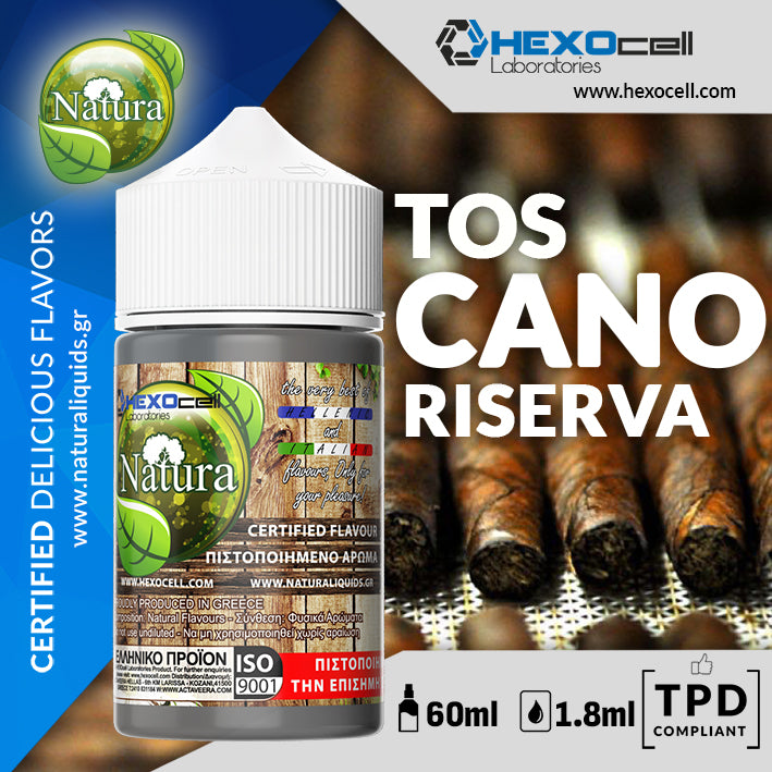 HYPERMIX ULTRA - NATURA - TOSCANO RISERVA (ΑΥΘΕΝΤΙΚΟ ΠΟΥΡΟ ΤΟΣΚΑΝΗΣ ΜΕ ΖΥΜΩΜΕΝΟ ΚΑΠΝΟ) - 1.8ML ΑΡΩΜΑ για 60ML Τελικό