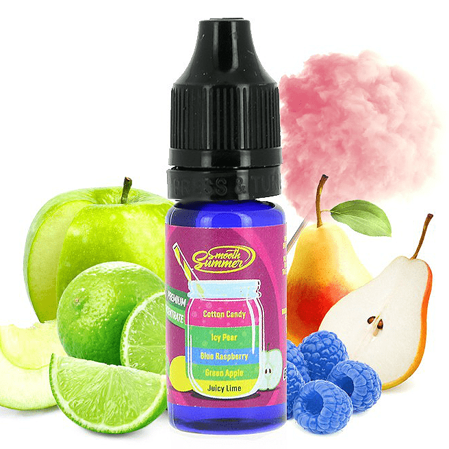 BIG MOUTH SMOOTH SUMMER - 10ML JGBIC (ΑΧΛΑΔΙ-ΜΑΛΛΙ ΤΗΣ ΓΡΙΑΣ-ΜΠΛΕ ΣΜΕΟΥΡΟ-ΠΡΑΣΙΝΟ ΜΗΛΟ-ΛΑΙΜ) ΣΥΜΠΥΚΝΩΜΕΝΟ ΑΡΩΜΑ