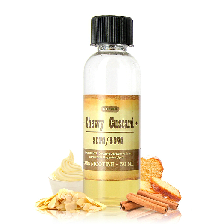 CHEWY JUICE MIX-SHAKE-VAPE - 50/70ML - CHEWY CUSTARD (ΚΕΙΚ-ΚΡΕΜΑ-ΚΑΝΕΛΑ-ΑΜΥΓΔΑΛΟ)