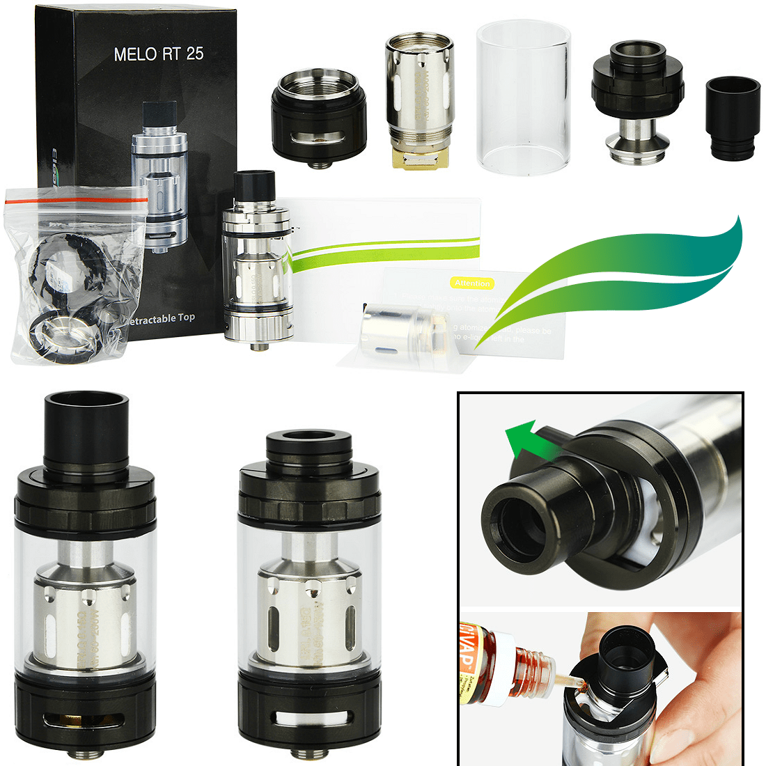 ΑΤΜΟΠΟΙΗΤΗΣ - ELEAF MELO RT25 ( SILVER )