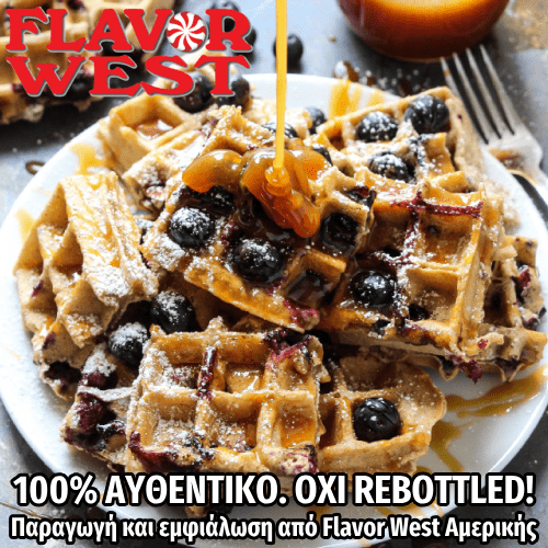 FLAVOR WEST - 118ML BLUEBERRY GRAHAM WAFFLE (ΜΥΡΤΙΛΟ-ΒΑΦΛΑ-ΚΡΑΚΕΡ) ΣΥΜΠΥΚΝΩΜΕΝΟ ΑΡΩΜΑ ** ΠΕΡΑΣΜΕΝΗ ΗΜΕΡΟΜΗΝΙΑ **