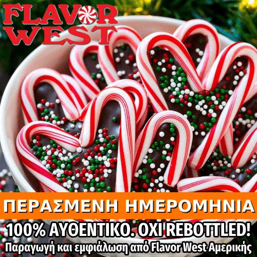 FLAVOR WEST - 118ML CANDY CANE (ΖΑΧΑΡΩΤΑ ΜΕΝΤΑΣ ΠΙΠΕΡΩΔΟΥΣ) ΣΥΜΠΥΚΝΩΜΕΝΟ ΑΡΩΜΑ ** ΠΕΡΑΣΜΕΝΗ ΗΜΕΡΟΜΗΝΙΑ **