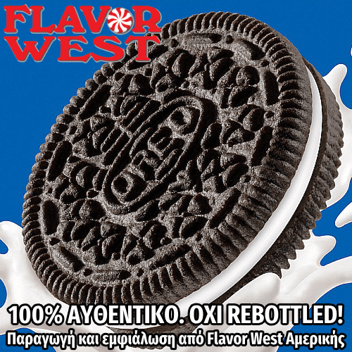 FLAVOR WEST - 118ML COOKIES AND CREAM (ΜΠΙΣΚΟΤΑ OREO) ΣΥΜΠΥΚΝΩΜΕΝΟ ΑΡΩΜΑ ** ΠΕΡΑΣΜΕΝΗ ΗΜΕΡΟΜΗΝΙΑ **