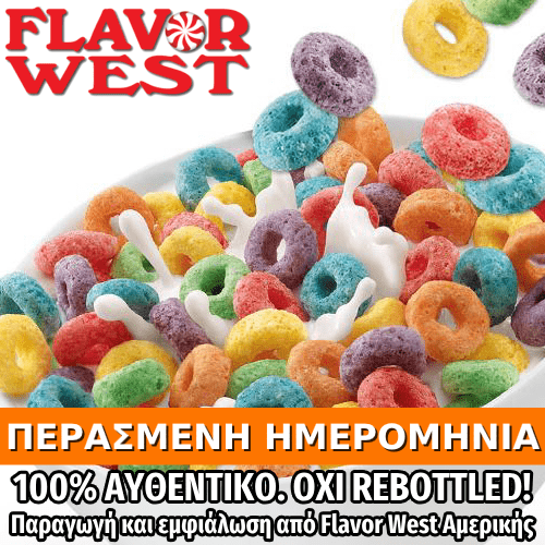 FLAVOR WEST - 118ML FRUIT RINGS (ΔΗΜΗΤΡΙΑΚΑ ΦΡΟΥΤΩΝ & ΓΑΛΑ) ΣΥΜΠΥΚΝΩΜΕΝΟ ΑΡΩΜΑ ** ΠΕΡΑΣΜΕΝΗ ΗΜΕΡΟΜΗΝΙΑ **