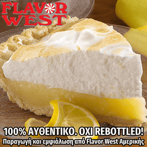 FLAVOR WEST - 118ML LEMON MERINGUE PIE (ΛΕΜΟΝΟΠΙΤΑ ΜΕ ΜΑΡΕΓΚΑ) ΣΥΜΠΥΚΝΩΜΕΝΟ ΑΡΩΜΑ ** ΠΕΡΑΣΜΕΝΗ ΗΜΕΡΟΜΗΝΙΑ **