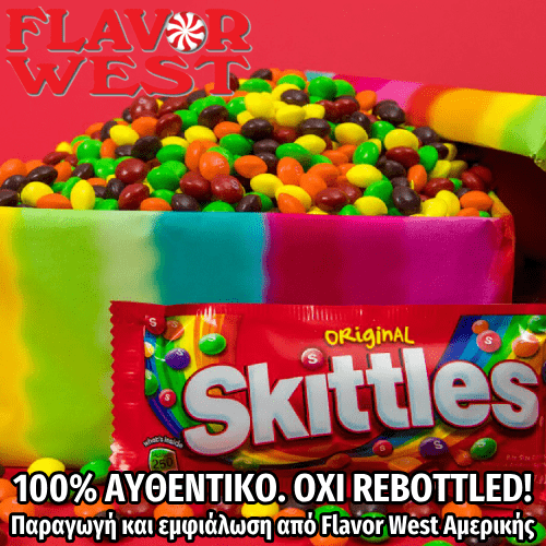 FLAVOR WEST - 118ML RAINBOW CANDY (ΚΑΡΑΜΕΛΙΤΣΕΣ ΜΙΚΤΩΝ ΦΡΟΥΤΩΝ) ΣΥΜΠΥΚΝΩΜΕΝΟ ΑΡΩΜΑ ** ΠΕΡΑΣΜΕΝΗ ΗΜΕΡΟΜΗΝΙΑ **