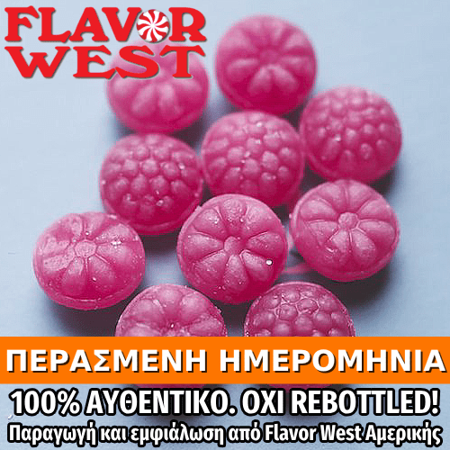 FLAVOR WEST - 118ML RAZZLEBERRY (ΚΑΡΑΜΕΛΕΣ ΣΜΕΟΥΡΩΝ) ΣΥΜΠΥΚΝΩΜΕΝΟ ΑΡΩΜΑ ** ΠΕΡΑΣΜΕΝΗ ΗΜΕΡΟΜΗΝΙΑ **