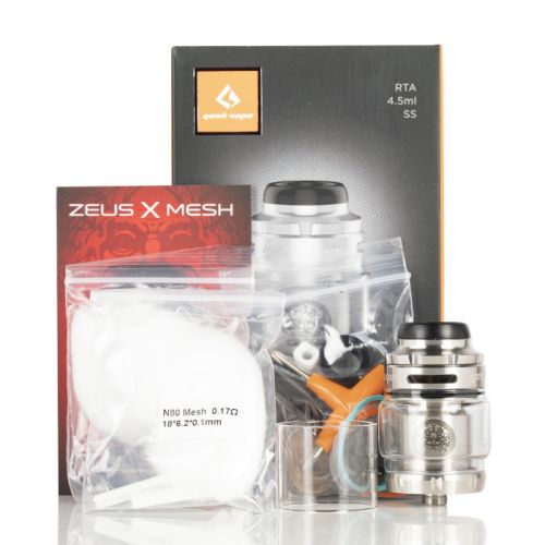 ΑΤΜΟΠΟΙΗΤΗΣ - GEEK VAPE ZEUS X MESH RTA 25MM 4.5ML (ZX II RTA)( SILVER )