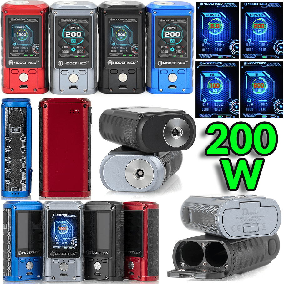 MODEFINED DRACO 200W TC BOX MOD ΜΠΑΤΑΡΙΑ