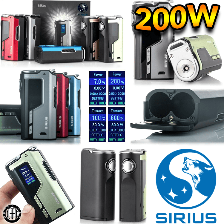 MODEFINED SIRIUS 200W TC BOX MOD ΜΠΑΤΑΡΙΑ
