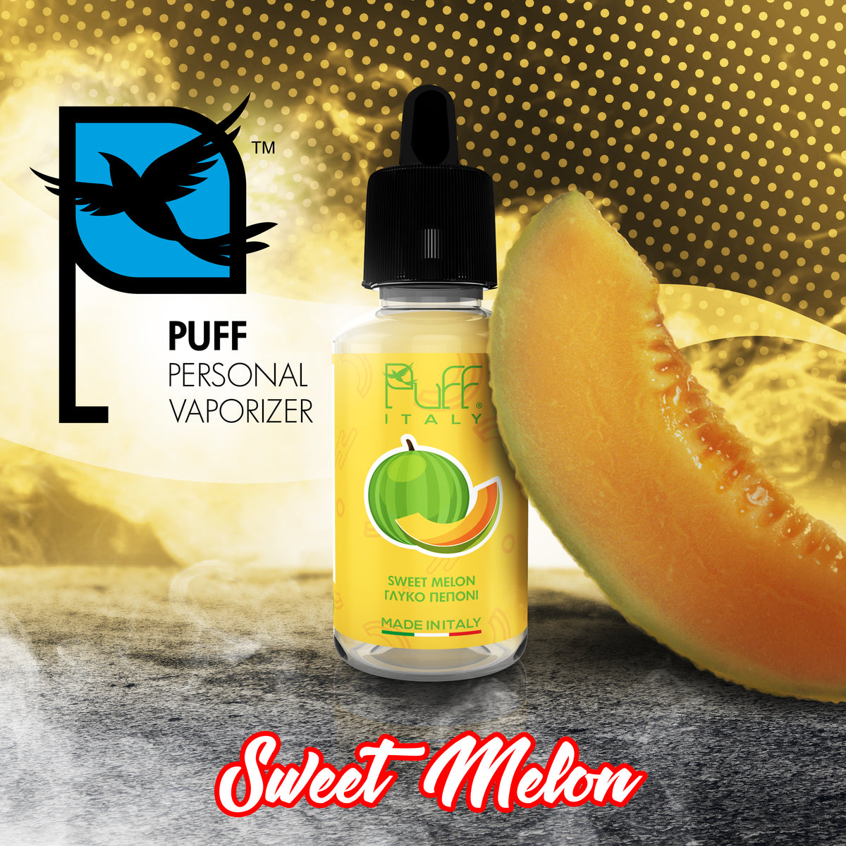 PUFF ITALY MIX-SHAKE-VAPE - 40/50ML - SWEET MELON (ΓΛΥΚΟ ΠΕΠΟΝΙ) ** ΠΕΡΑΣΜΕΝΗ ΗΜΕΡΟΜΗΝΙΑ **