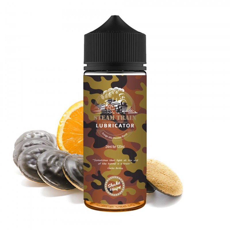 MIX & SHAKE - STEAM TRAIN 24/120ML - LUBRICATOR (ΜΠΙΣΚΟΤΟ ΜΕ ΠΟΡΤΟΚΑΛΙ & ΣΟΚΟΛΑΤΑ)