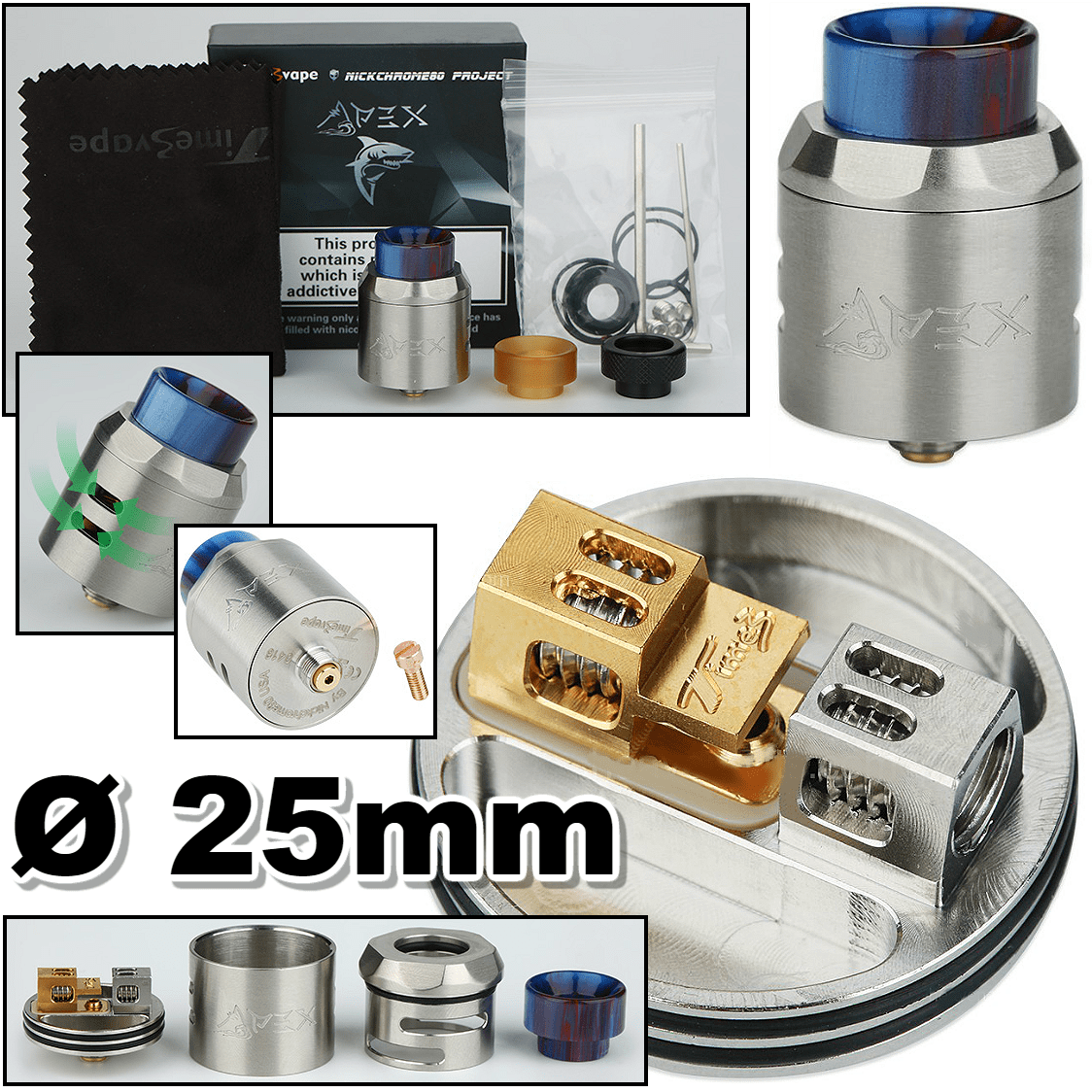 ΑΤΜΟΠΟΙΗΤΗΣ - TIMESVAPE APEX RDA ( SILVER )