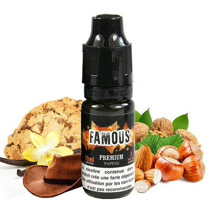 ELIQUID FRANCE - 10ML FAMOUS 50% VG (ΞΑΝΘΟΣ ΚΑΠΝΟΣ, ΞΗΡΟΙ ΚΑΡΠΟΙ, ΜΠΙΣΚΟΤΟ & ΒΑΝΙΛΙΑ)