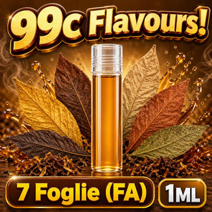 D.I.Y. - ΑΡΩΜΑ ΕΦΚ - 99c FLAVOURS - 1ML - 7 FOGLIE ( FA ) - ΕΠΤΑ ΠΟΙΚΙΛΙΕΣ ΚΑΠΝΟΥ - 3%