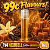 D.I.Y. - ΑΡΩΜΑ ΕΦΚ - 99c FLAVOURS - 1ML - RY4 HEXOCELL EDITION ( HEXOCELL ) - ΚΑΠΝΟΣ, ΒΑΝΙΛΙΑ, ΕΞΤΡΑ ΚΑΡΑΜΕΛΑ - 5%