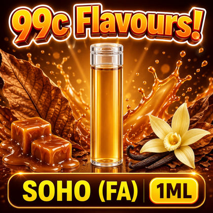 D.I.Y. - ΑΡΩΜΑ ΕΦΚ - 99c FLAVOURS - 1ML - SOHO ( FA ) - ΠΛΟΥΣΙΟΣ ΚΑΠΝΟΣ & ΞΗΡΟΙ ΚΑΡΠΟΙ - 20%