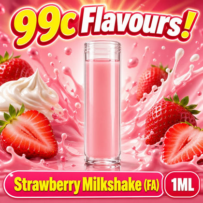 D.I.Y. - ΑΡΩΜΑ ΕΦΚ - 99c FLAVOURS - 1ML - STRAWBERRY MILKSHAKE ( FA ) - ΟΝΕΙΡΙΚΟ ΜΙΛΚΣΕΙΚ ΦΡΑΟΥΛΑΣ - 10%