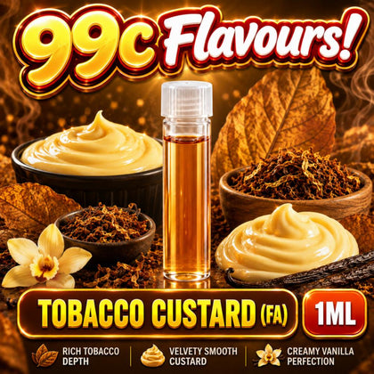 D.I.Y. - ΑΡΩΜΑ ΕΦΚ - 99c FLAVOURS - 1ML - TOBACCO CUSTARD ( FA ) - ΠΛΟΥΣΙΟΣ ΚΑΠΝΟΣ ΚΑΙ ΒΕΛΟΥΔΙΝΗ ΚΡΕΜΑ - 5%