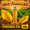 D.I.Y. - ΑΡΩΜΑ ΕΦΚ - 99c FLAVOURS - 1ML - VIRGINIA ( FA ) - ΗΠΙΟΣ & ΑΡΩΜΑΤΙΚΟΣ ΚΑΠΝΟΣ ΒΙΡΤΖΙΝΙΑ - 3%