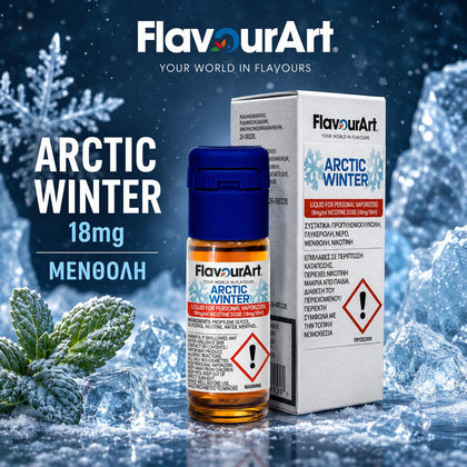 ELIQUID - 10ML - FLAVOURART ITALY 18mg - ARCTIC WINTER ( ΜΕΝΘΟΛΗ )