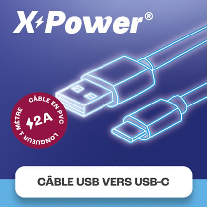 ΦΟΡΤΙΣΤΗΣ - ΚΑΛΩΔΙΟ X-POWER USB ΣΕ USB-C 2A PVC ( 1m )