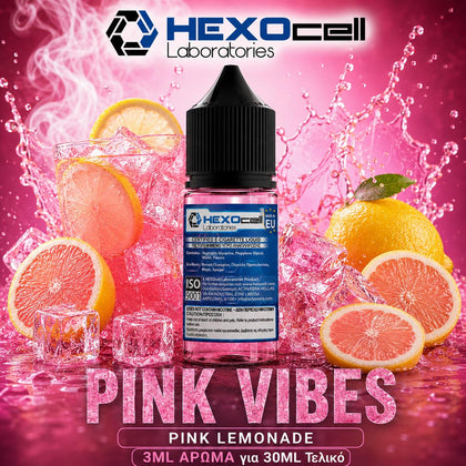 HYPERMIX ULTRA - HEXOCELL 30ML - PINK VIBES ( PINK LEMONADE ) - 3ML ΑΡΩΜΑ για 30ML Τελικό