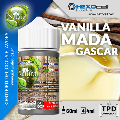 HYPERMIX ULTRA - NATURA - VANILLA MADAGASCAR (ΒΑΝΙΛΙΑ ΜΠΕΡΜΟΝ ΜΑΔΑΓΑΣΚΑΡΗΣ ΜΕ ΕΞΤΡΑ ΓΕΥΣΗ) - 4ML ΑΡΩΜΑ για 60ML Τελικό