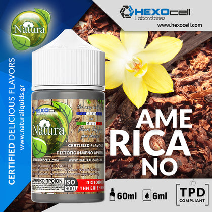 HYPERMIX ULTRA - NATURA - AMERICANO (ΚΑΠΝΟΙ ΒΙΡΤΖΙΝΙΑ, ΜΠΕΡΛΕΥ, ΟΡΙΕΝΤΑΛ & ΒΑΝΙΛΙΑ) - 6ML ΑΡΩΜΑ για 60ML Τελικό