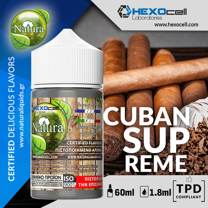 HYPERMIX ULTRA - NATURA - CUBAN SUPREME (ΕΚΛΕΚΤΟΣ ΚΑΠΝΟΣ ΠΟΥΡΟΥ & ΚΑΚΑΟ) - 1.8ML ΑΡΩΜΑ για 60ML Τελικό