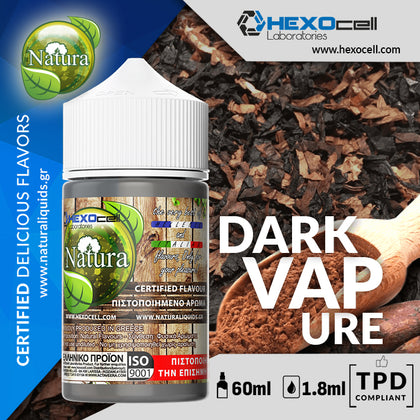 HYPERMIX ULTRA - NATURA - DARK VAPURE (ΣΚΟΥΡΟΧΡΩΜΑ ΦΥΛΛΑ ΚΑΠΝΟΥ ΓΙΑ ΠΙΠΑ & ΚΑΚΑΟ) - 1.8ML ΑΡΩΜΑ για 60ML Τελικό