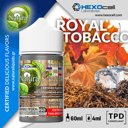 HYPERMIX ULTRA - NATURA - ROYAL TOBACCO (ΠΟΛΥΤΕΛΕΣ ΜΙΓΜΑ ΑΠΑΛΩΝ ΚΑΠΝΩΝ ΚΑΙ ΜΕΝΘΟΛΗΣ) - 4ML ΑΡΩΜΑ για 60ML Τελικό