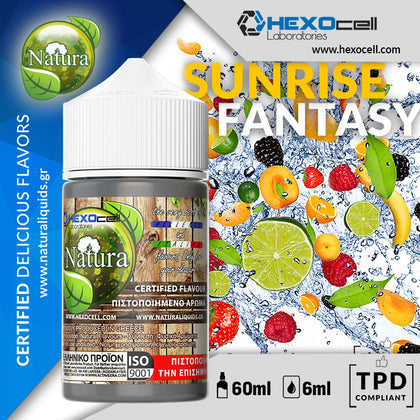 HYPERMIX ULTRA - NATURA - SUNRISE FANTASY (ΜΟΥΡΑ, ΜΠΑΝΑΝΑ & ΜΕΝΤΑ) - 6ML ΑΡΩΜΑ για 60ML Τελικό