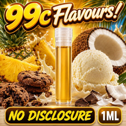 D.I.Y. - ΑΡΩΜΑ ΕΦΚ - 99c FLAVOURS - 1ML - NO DISCLOSURE ( HEXOCELL ) - ΑΝΑΝΑΣ, ΜΠΙΣΚΟΤΑ ΣΟΚΟΛΑΤΑΣ, ΠΑΓΩΤΟ ΒΑΝΙΛΙΑ & ΚΑΡΥΔΑ - 15%