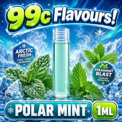 D.I.Y. - ΑΡΩΜΑ ΕΦΚ - 99c FLAVOURS - 1ML - POLAR MINT ( HEXOCELL ) - ΔΡΟΣΕΡΗ ΜΕΝΤΑ & ΔΥΟΣΜΟΣ - 10%