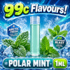D.I.Y. - ΑΡΩΜΑ ΕΦΚ - 99c FLAVOURS - 1ML - POLAR MINT ( HEXOCELL ) - ΔΡΟΣΕΡΗ ΜΕΝΤΑ & ΔΥΟΣΜΟΣ - 10%