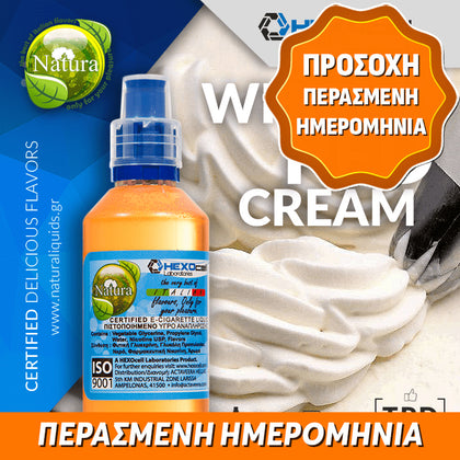 MIX & SHAKE - NATURA 30/60ML - WHIPPED CREAM (ΣΑΝΤΙΓΙ & ΒΑΝΙΛΙΑ) ** ΠΕΡΑΣΜΕΝΗ ΗΜΕΡΟΜΗΝΙΑ **