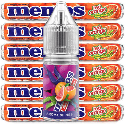 DELICIOUS - 10ML MENTOS BLOOD ORANGE (ΚΑΡΑΜΕΛΕΣ MENTOS ΣΑΓΚΟΥΙΝΙ) ΣΥΜΠΥΚΝΩΜΕΝΟ ΑΡΩΜΑ