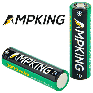 ΜΠΑΤΑΡΙΑ - 18650 AMPKING AKVTC HIGH DRAIN 40A 3000mA