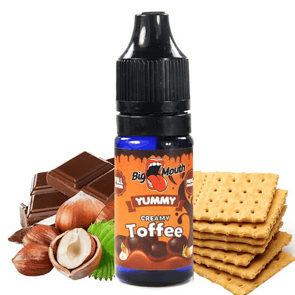 BIG MOUTH YUMMY - 10ML CREAMY TOFFEE (ΣΟΚΟΛΑΤΑ ΓΑΛΑΚΤΟΣ-ΦΟΥΝΤΟΥΚΙ-ΜΠΙΣΚΟΤΟ) ΣΥΜΠΥΚΝΩΜΕΝΟ ΑΡΩΜΑ