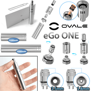 ΚΑΣΕΤΙΝΑ - OVALE eGo ONE 1100mA Silver ( ΜΟΝΗ ΚΑΣΕΤΙΝΑ)
