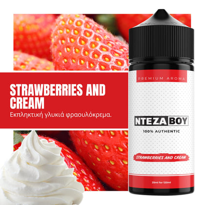 FLAVOURIST MIX-SHAKE-VAPE - 25/120ML - DEJAVU STRAWBERRIES AND CREAM (ΦΡΑΟΥΛΑ, ΚΡΕΜΑ)