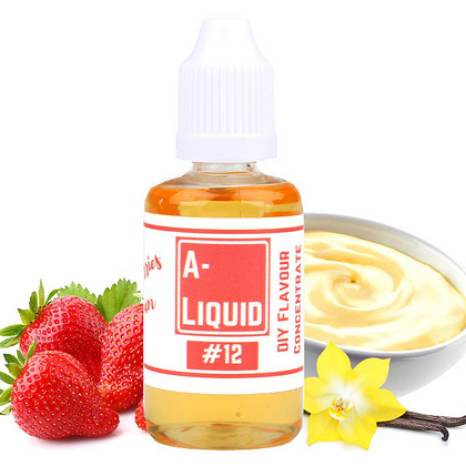 A-LIQUID - 30ML STRAWBERRIES & CREAM (ΦΡΑΟΥΛΑ-ΣΑΝΤΙΓΙ) ΣΥΜΠΥΚΝΩΜΕΝΟ ΑΡΩΜΑ