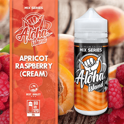 ALOHA ISLAND MIX-SHAKE-VAPE - 80/120ML - APRICOT, RASPBERRY & CREAM (ΒΕΡΙΚΟΚΟ-ΣΜΕΟΥΡΟ-ΚΡΕΜΑ)