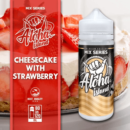 ALOHA ISLAND MIX-SHAKE-VAPE - 80/120ML - CHEESECAKE & STRAWBERRY (ΤΣΙΖΚΕΙΚ & ΦΡΑΟΥΛΑ)