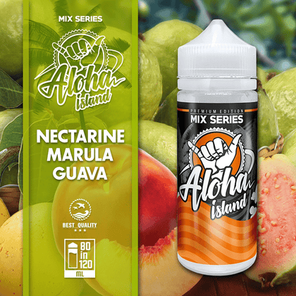ALOHA ISLAND MIX-SHAKE-VAPE - 80/120ML - NECTARINE, MARULA & GUAVA (ΝΕΚΤΑΡΙΝΙ, ΜΑΡΟΥΛΑ, ΓΚΟΥΑΒΑ)