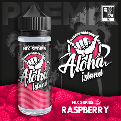 ALOHA ISLAND MIX-SHAKE-VAPE - 80/120ML - RASPBERRY (ΣΜΕΟΥΡΟ)