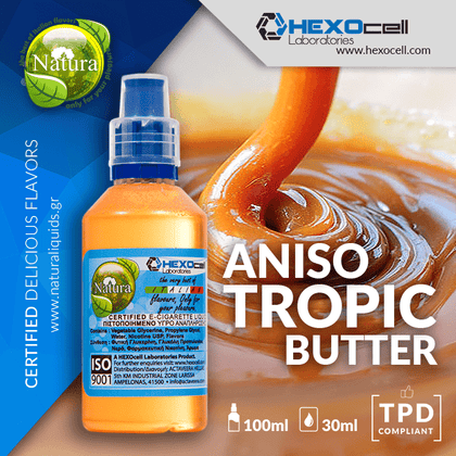MIX & SHAKE - NATURA 30/60ML - ANISOTROPIC BUTTER (ΑΛΜΥΡΗ ΚΑΡΑΜΕΛΑ & ΒΑΝΙΛΙΑ)