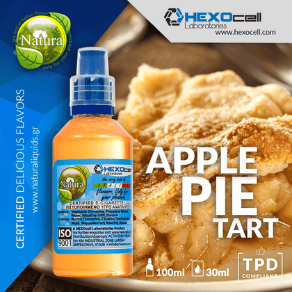 MIX & SHAKE - NATURA 30/60ML - APPLE PIE TART (ΤΑΡΤΑ ΜΗΛΟΥ)